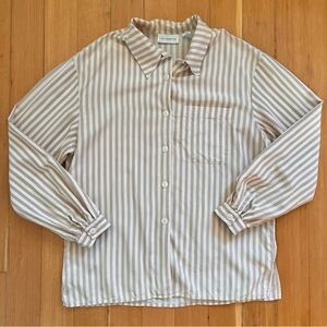 Vintage Liz Claiborne silk striped button down 8